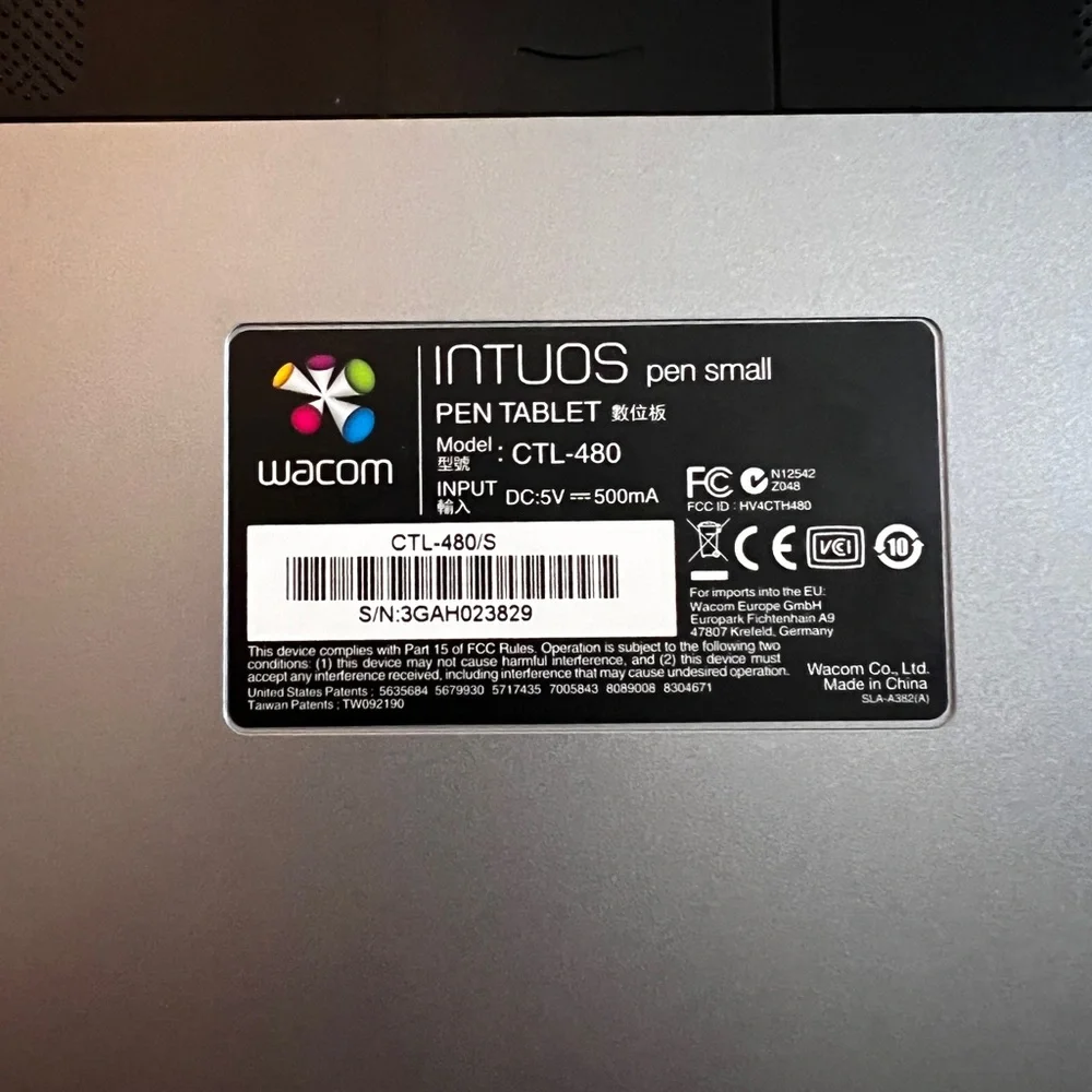 WACOM Intuos CTL-480 Small Creative Pen Tablet Digital